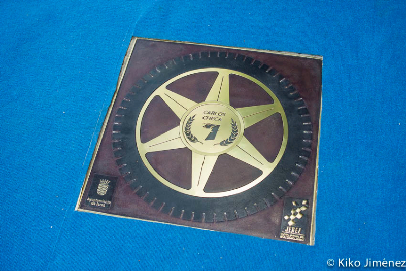 MotoGP rider Carlos Checa gets a star in the Jerez walk of fame