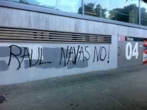 Pintadas contra Raúl Navas en Chapín (Xerez CD)