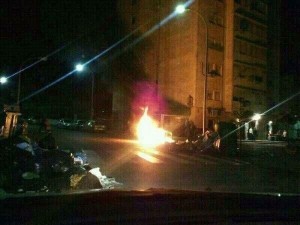 Contenedores quemados