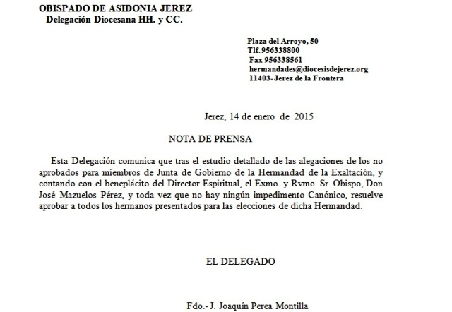 RJ - candidaturas vinas exaltacion
