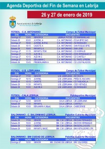 Fin de semana deportivo 01-26-19