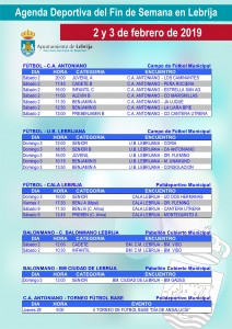 Fin de semana deportivo 03-02-19