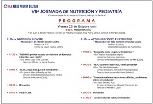 Programa VII Jornada Nutrición y Pediatría